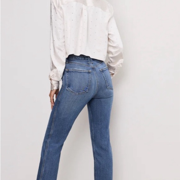 Good American Soft-tech Good Curve Straight Jeans Size 16 - Picture 4 of 11